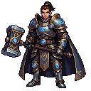 Atlas, Tank · Terre, en pixel art