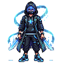Cypher, Écho de Glace, en pixel art