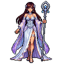 Selene, Écho d'Eau, en pixel art
