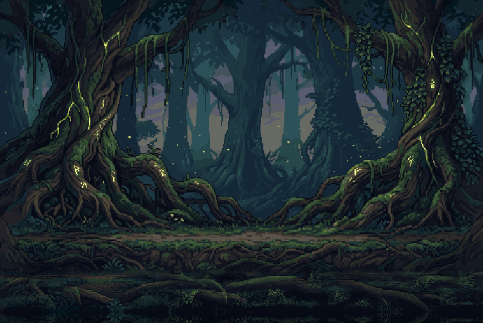 Fond de zone en pixel art — La Sylve